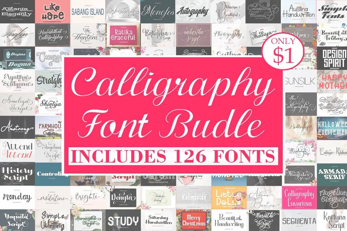 Calligraphy Font Bundle - calligraphy and lettering font bundle