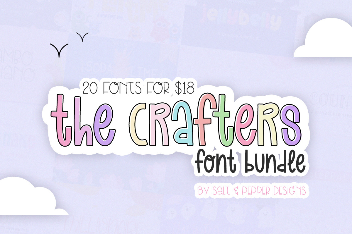 The Crafters Font Bundle - Vol.01 - calligraphy and lettering font bundle